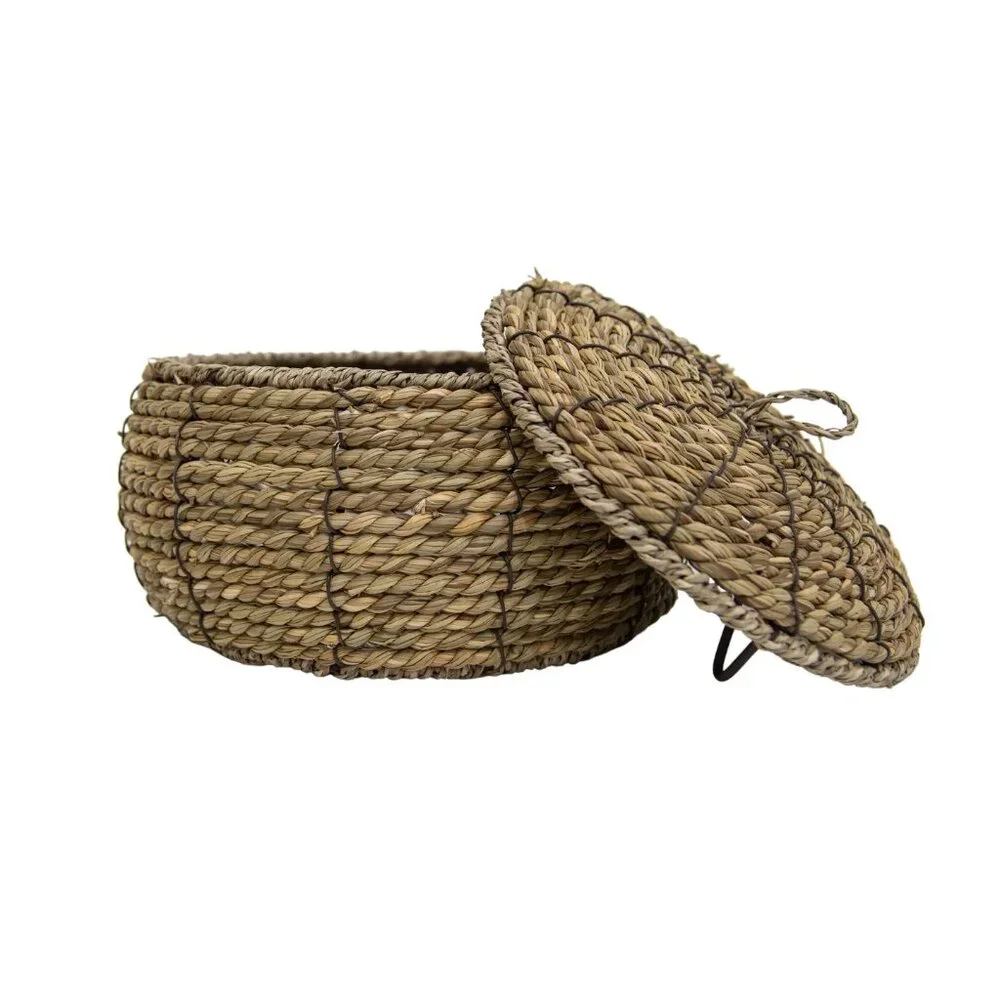 NWT Lina Natural Woven Canister Storage Container